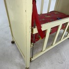 Antique Baby Doll Crib 20    L 11    W 15 5    T Wooden Wheels