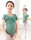 Girls Flutter Sleeve Ballet Dance Leotard For Toddlers Kids Big Kids Outfit