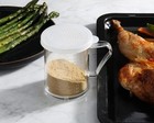 New Star Foodservice 22513 Plastic Dredge With 3 Snap-on Lid  Seasoning Sugar Sp