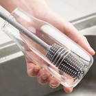 Long Silicone Bottle Brush  Long Handle Cleaner For Bottles   Glassware