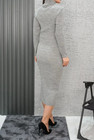 Women s Turtleneck Sweater Dress Long Sleeve Ribbed Knit Stretch Midi Bodycon