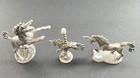 Vtg 1980 Schmid Fine Pewter Miniature Unicorn Figurine Various Sizes Lot Of 3