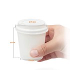 Golden Apple Disposable Paper Coffee Cups With Lids  4oz  50 Pack     White