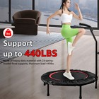 40 Inch Foldable Mini Trampoline 440 Lbs Weight Capacity black