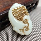 Chinese Jade collectibles  Manual Sculpture the Ancient Jade Statue Pendant 782
