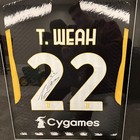 Timothy Weah  22 Match Worn Juventus 2023 24 Signed   Framed Jersey