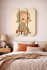 Yoshitomo Nara Style Skateboard Wall Art Set Of 3     Modern Anime Deck Wall Decor