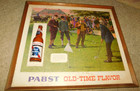Vintage Pabst Blue Ribbon Beer Golf Sign Advertisement Raised Bottle 23 X 26 