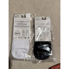 New Lot Of 2 Womens Alo White Black Unisex Half 1 2 Crew Socks  Size S