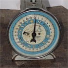 Hanson Model 3025 Vintage Nursery Baby Scale Blue 30 Lb Capacity Stork Graphics