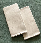 Vtg Linen Kitchen Towel With Red Stripes  large 35  X 18 1 2  Handcrafted New 