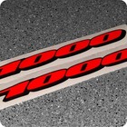 Set Of Two 1000 Gsxr Neon Fluorescent Red Decal Decals Sticker Stickers 1000