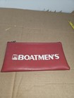 Vintage Boatmen s Bank Red Deposit Bank Bag  Zippered Pouch
