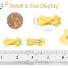 50pcs Baby Girls Snap Hair Clips 1 2  Grosgrain Ribbon Tiny Hair Bows Clips F   