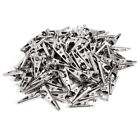 1x 100pcs 1 06in   27mm Mini Metal Alligator Clips  Silver