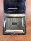 Vintage Brass Genuine Mother Of Pearl Powder Compact 1950s 60s Usa