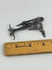 Vtg Halloween Ajc Brooch Pin Morticia Addams Pewter Bat Spooky Skull Belt Buckle