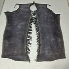 Leather Chaps Woman Black Handmade Fringe Whipstitch Cowgirl Westen Rodeo 1990s