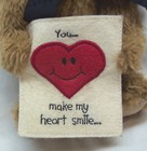 Boyds Smiley B  Bear Teddy W  Heart Note 8  Plush Stuffed Animal Toy New Boyd s