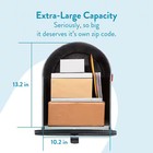 Stanley Gray  Extra Large  Steel  Post Mount Mailbox