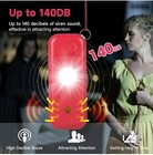 Personal Safety Alarm For Women 140db Self Defense Keychains Siren Whistle-red
