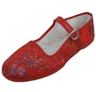 New Women s Brocade Mary Jane Shoes Flat Slip On Ballet Sandals Colors Size 5-11