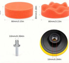 11 Pcs 3   Buffing Sponge Pad Set - Car Polishing  Waxing   Drill Adapter - New