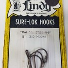 Lot Of Lindy Sure-lok Hooks Vintage - 3 Packs Of 5 Hooks 3 0