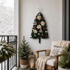 3ft Wall Artificial Half Christmas Tree With Lights For Indoor Holiday Party