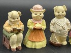 1991 Jc Miniature Pig Figurines Our Piggy Family Resin Vintage Set Lot Of 6