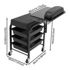 Spa Portable Cart Beauty Salon Nail Cart Rolling Storage Tool Cart W  Drawers