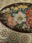 Vintage Oval Floral Metal Tin With Lid  Made In Holland  Trinket Box 1960-1970