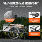 275 Lbs Bike Cargo Trailer  Foldable  20  Wheels  Universal Hitch  Heavy-duty