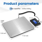 Maxworks Digital Platform Scale 440 Lb Capacity Portable Luggage Shipping  51076