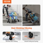 Stair Climbing Cart Foldable Shopping Cart 45l With Stair Climbing Wheels