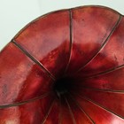 Tea Tray Company Phonograph Horn Morning Glory Red Metal Victorian