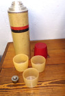Vtg Thermos Vacuum Flask Bottle W Cork B34a Usa Made 4 Cups Norwich Connecticut