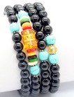 6mm Tibetan Buddhist 108 Black Agate Prayer Beads Lama Amulet Necklace bracelet