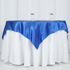 60  Satin Square Tablecloth Overlay For Wedding Catering Party Table Decorations