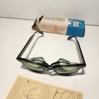 Vtg Bouton 5949u Smoke Safety Glasses Plastic Side Shields 48mm Green Lens