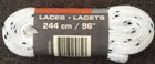 Genuine Nike Bauer Hockey Skate Laces White  w Blue Tracer 244cm  96    Inches