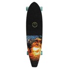 New Kryptonics 36  Longboard Complete Skateboard  black waves 