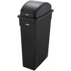 Black Slender Trash Can Dishwasher Safe Rectangular Wastebaskets 23-gallon New
