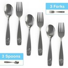  Kids Silverware Sets - Child And Toddler Safe Flatware 6 Piece Stainless Steel