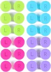 12 Pack Colorful Contact Lens Case Box Holder Container Soak Storage Kit