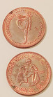 Vintage Erotic Aquarius Zodiac Token Humanitarian Adult Risque Novelty Coin X2