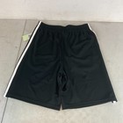 Adidas Big Boys Three Stripe Short Black With White Stripes Breathable Mesh