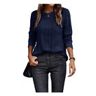 Womens Solid T-shirt  Long Sleeve Base Top Basic Tees Pullover Thermal Blouse