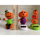 Set Of 3 Solar Powered Dancing Halloween Pumpkins Figures Toys Bobblehead
