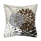 Brown Black White Dahlia Floral Throw Pillows Farmhouse Decorative Throw Pill   